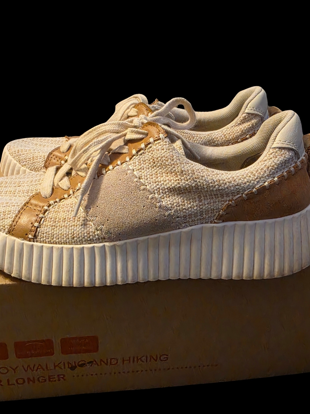 Dolce Vita Beige and Tan Platform Sneakers